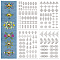 4 Sheets 11.6x8.2 Inch Stick and Stitch Embroidery Patterns, Non-woven Fabrics Water Soluble Embroidery Stabilizers, Mixed Shapes, 297x210mmm