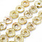 Natural Freshwater Shell Beads Strands, Dyed and Drawbench, Ring, Champagne Yellow, 20~21x2~3mm, Hole: 0.6mm, about 20~21pcs/strand, 15.94 inch(40.5cm)