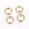 304 Stainless Steel Open Jump Rings, Real 24K Gold Plated, 18 Gauge, 5x1mm, Inner Diameter: 3mm