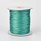 Eco-Friendly Korean Waxed Polyester Cord, Light Sea Green, 2mm, about 90yards/roll(80m/roll)