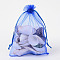 Organza Gift Bags with Drawstring, Wedding Party Christmas Favor Gift Bags, Organza Pouches for Potpourri, Blue, 18x13cm