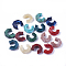 Acrylic Beads, Imitation Gemstone Style, No Hole/Undrilled, Mixed Color, 39.5x33.5x14mm, about 70pcs/500g