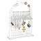 PandaHall Elite 1 Set Transparent Acrylic Earring Display Hanging Stands, Coat Hanger Shaped Earring Organizer Holder with 2 Styles Mini Hangers, Clear, Finish Product: 4x13.95x18cm