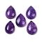 Natural Amethyst Cabochons, Teardrop, Grade A, 20~20.5x15~15.5x6.5~7mm