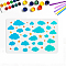 PET Hollow Out Drawing Painting Stencils, for DIY Scrapbook, Photo Album, Cloud Pattern, 400x600mm