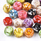 Resin Beads, with Shell, Rondelle, Mixed Color, 12x8~9mm, Hole: 1.8mm