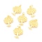 Alloy Pendants, Long-Lasting Plated, with Jump Ring, Tree, Real 18K Gold Plated, 22x17x2.5mm, Hole: 3.5mm