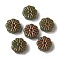 Opaque Lampwork Beads, Flower, Olive Drab, 15x6mm, Hole: 1mm, about 45~55pcs/100g