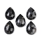 Natural Larvikite Cabochons, Teardrop, 20~20.5x15~15.5x6.5~7mm