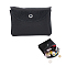 Leather Coin Purse, Wallet, Multi-use Card Case for Men, Rectangle, Black, 8.2x11.3x3.5cm