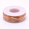 Matte Round Aluminum Wire, with Spool, Dark Salmon, 15 Gauge, 1.5mm, 10m/roll