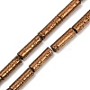 Electroplated Natural Lava Rock Beads Strands G-K388-03B-04-3