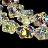Electroplate Baking Paint Glass Beads Strands EGLA-K061-12A-AB02-4