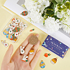 40Pcs 10 Style Alloy Enamel Pendants ENAM-SC0004-75-3