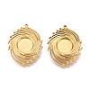 304 Stainless Steel Pendant Cabochon Settings STAS-T067-23G-1
