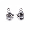 Tarnish Resistant 304 Stainless Steel Lobster Claw Clasps STAS-R050-13x8mm-2