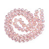 Transparent Crackle Glass Beads Strands GLAA-N051-07-2