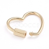 Brass Screw Carabiner Lock Charms ZIRC-I041-08G-3
