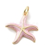 Brass Enamel Pendants KK-Q029-04G-01-1