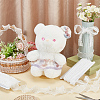 2 Cards 2 Styles Polycotton Pleated Elastic Lace Ribbon OCOR-FG0001-69A-5