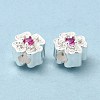Rack Plating Brass Cubic Zirconia Beads KK-R147-09S-1