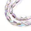 Transparent Electroplate Glass Beads Strands GLAA-K064-05A-01A-3