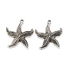 Tibetan Style Alloy Starfish/Sea Stars Pendants TIBEP-Q041-119AS-NR-1