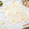 Hexagon Wood Measuring Growth Chart Rulers TOOL-WH0136-124A-3