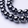 Non-Magnetic Synthetic Hematite Beads Strands X-G-H1624-12mm-1-1