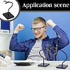 Assembled Rectangle PS Plastic Action Figure Display Stands with Adjustable Iron Support Arm ODIS-WH0100-12C-5