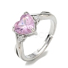 Brass & Cubic Zirconia Finger Rings CU-CBA7E55-17P-4