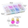 80Pcs 8 Colors ABS Plastic Charms KY-YW0001-29-4