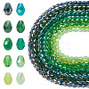 10Strands 10 Colors Transparent Glass Beads Strands EGLA-TA0013-24B-1