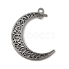Tibetan Style Alloy Hollow Moon Links LS-TIBEP-5312-B-FF-1