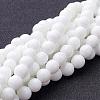 Synthetic White Agate Beads Strands G-D419-8mm-01-1