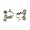 Brass Screw On Clip-on Earring Findings KK-L164-01AB-NF-3