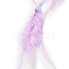 Woven Web/Net with Feather Hanging Ornaments HJEW-G025-03C-3