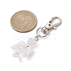 Angel Glass Pendant Decorations HJEW-JM01627-03-3