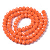 Opaque Solid Color Glass Beads Strands X-EGLA-A034-P6mm-D20-2