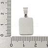 304 Stainless Steel Pave Natural White Shell Pendants STAS-S130-03P-M-3