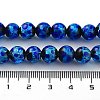 Glow in the Dark Luminous Style Handmade Silver Foil Glass Round Beads LS-FOIL-I006-8mm-02-4