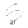 Non-Tarnish Stainless Steel Braided Chain Macrame Pouch Empty Stone Holder Dowsing Pendulums PALLOY-JF02738-01-1