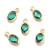 Eco-Friendly Brass with Glass Pendants KK-K268-01R-1