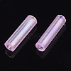Transparent Colours Rainbow Glass Bugle Beads TSDB6MM01-3