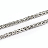 Tarnish Resistant 304 Stainless Steel Wheat Chains CHS-L001-30-3mm-1
