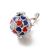 Alloy Enamel Bead Cage Pendants ENAM-M047-03P-B-3