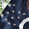 10Pcs Brass Micro Pave Clear Cubic Zirconia Snowflake Pendants KK-BBC0021-79-3