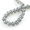 Transparent Spray Painted Glass Bead Strands DGLA-R050-6mm-16-2