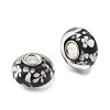 Lampwork & Brass Core European Beads LAMP-P019-01P-08-2