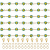 DIY Flower Brass Enamel Link Chains Bracelets/Necklaces Making Finding Kits DIY-AR0004-11-1
